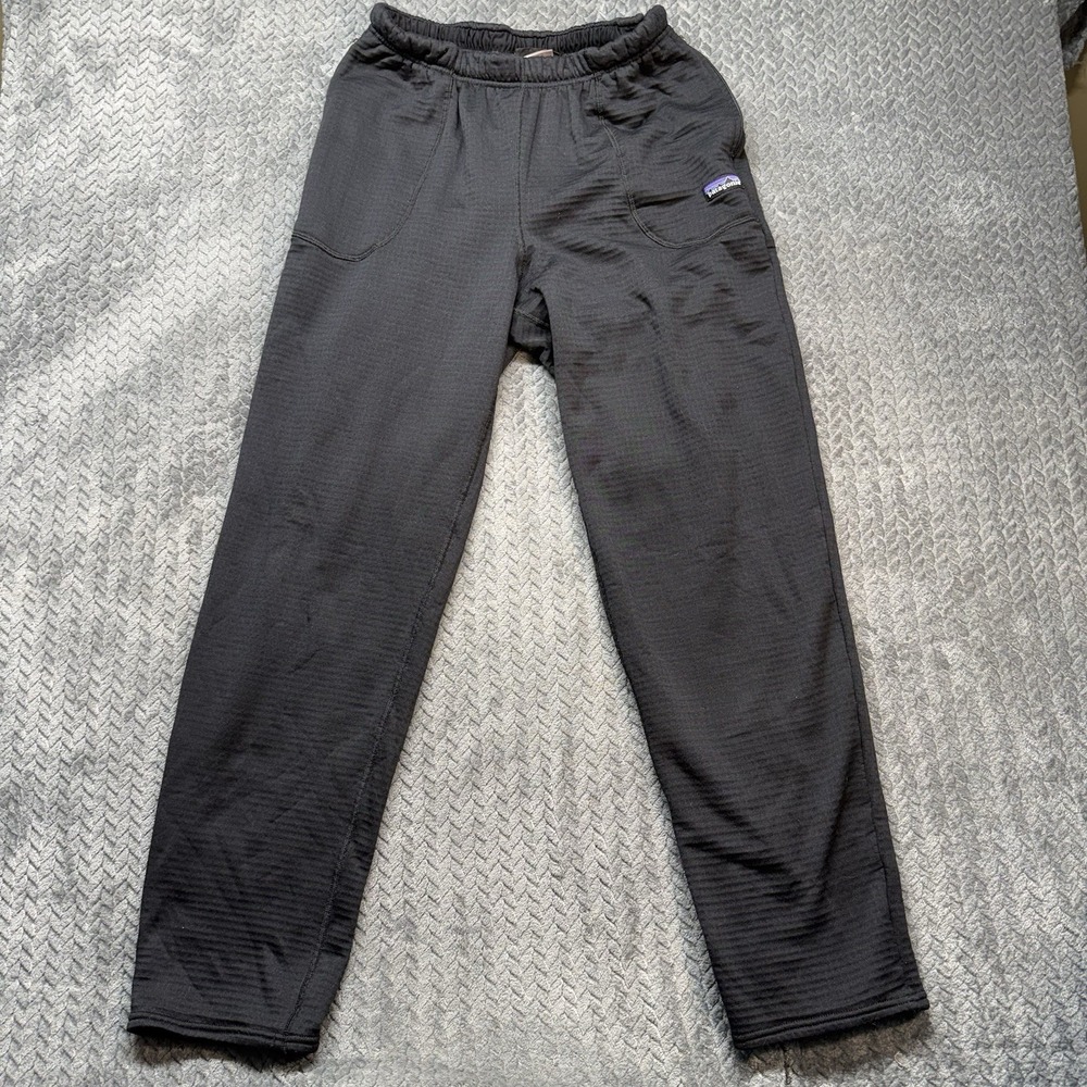 Vintage Patagonia Polartec Fleece Pants Men's Large Black Made In USA 90s